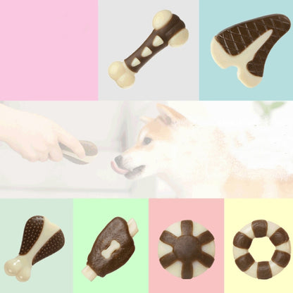 Pet Bite Resistant Toy Nylon Cowhide Molar Teeth Eating Play Bone Dog Toy, Small (Steak), Large (Steak), Small  (Chicken Wings), Large (Chicken Wings), Small  (Chicken Leg), Large  (Chicken Leg)