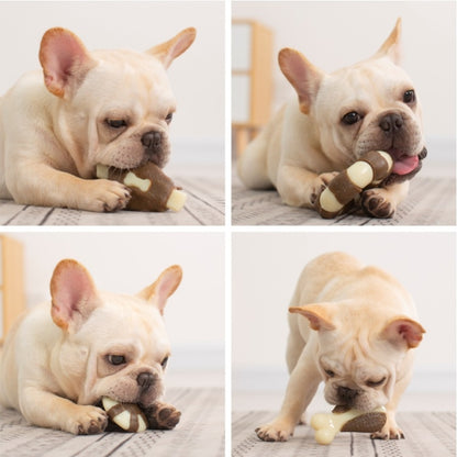 Pet Bite Resistant Toy Nylon Cowhide Molar Teeth Eating Play Bone Dog Toy, Small (Steak), Large (Steak), Small  (Chicken Wings), Large (Chicken Wings), Small  (Chicken Leg), Large  (Chicken Leg)