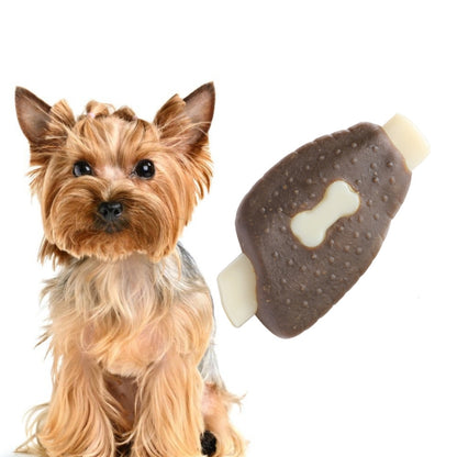 Pet Bite Resistant Toy Nylon Cowhide Molar Teeth Eating Play Bone Dog Toy, Small (Steak), Large (Steak), Small  (Chicken Wings), Large (Chicken Wings), Small  (Chicken Leg), Large  (Chicken Leg)