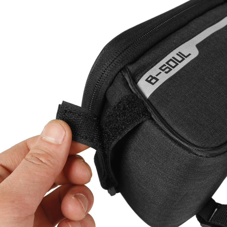 B-Soul YA249 Mountain Bike Front Beam Bag Bicycle Bag Riding Equipment Saddle Bag Upper Pipe Package, YA249 (Blue)
