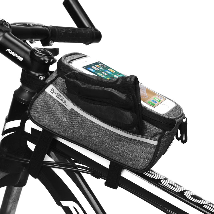 B-Soul YA249 Mountain Bike Front Beam Bag Bicycle Bag Riding Equipment Saddle Bag Upper Pipe Package, YA249 (Blue)