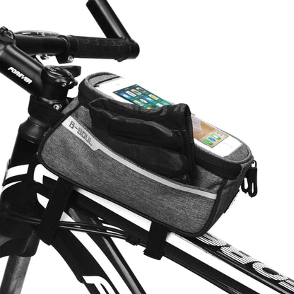 B-Soul YA249 Mountain Bike Front Beam Bag Bicycle Bag Riding Equipment Saddle Bag Upper Pipe Package, YA249 (Blue)