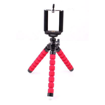 5 PCS Octopus Photography Sponge Mobile Phone Stand Portable Lazy Adjustable Vibrato Live Tripod Stand, With Phone Clip (Black), Without Phone Clip
