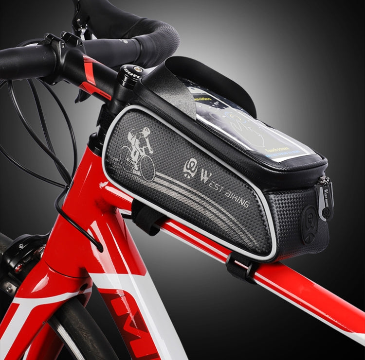 West Biking 1.5l Bicycle Anti-Light  Bag Riding Front Bag Mobile Phone Bag Boarding Bag Waterproof Bag, YP0707205