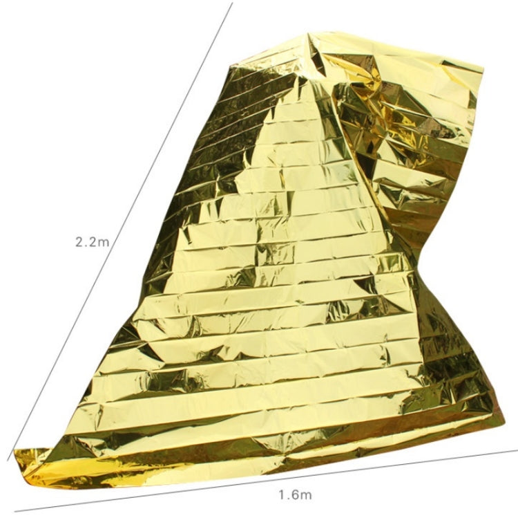 Outdoor Survival Emergency Insulation Blanket Gold Silver Double-Sided Moisture-Proof Mat, Size: 2.2x1.6m, 220x160cm