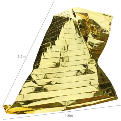 Outdoor Survival Emergency Insulation Blanket Gold Silver Double-Sided Moisture-Proof Mat, Size: 2.2x1.6m, 220x160cm