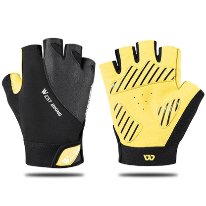 WEST BIKING YP0211210 Mountain Cycling Gloves Half Finger Breathable Anti-Slip Gloves Riding Equipment, M, L, XL