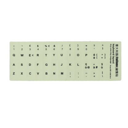 3 PCS Luminous Keyboard Stickers Notebook Desktop Computer Keyboard Stickers, English Arabic, Russian Black Word, English, Italian, German, Spanish, Japanese, French, Korean, Hebrew, Thai