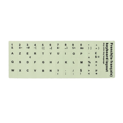 3 PCS Luminous Keyboard Stickers Notebook Desktop Computer Keyboard Stickers, English Arabic, Russian Black Word, English, Italian, German, Spanish, Japanese, French, Korean, Hebrew, Thai