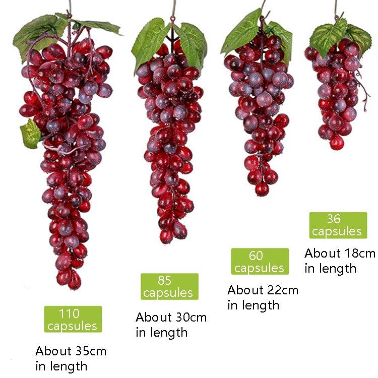 Simulation Fruit Simulation Grapes PVC with Cream Grape Shoot Props, 4 Bunches 36 Black Grapes, 4 Bunches 36 Green Grapes, 4 Bunches 36 Red Grapes, 4 Bunches 36 Grain Agate Grapes, 4 Bunches 36 Purple Grapes, 4 Bunches 60 Black Grapes...