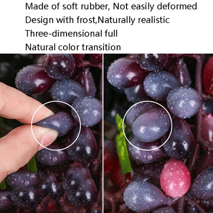 Simulation Fruit Simulation Grapes PVC with Cream Grape Shoot Props, 4 Bunches 36 Black Grapes, 4 Bunches 36 Green Grapes, 4 Bunches 36 Red Grapes, 4 Bunches 36 Grain Agate Grapes, 4 Bunches 36 Purple Grapes, 4 Bunches 60 Black Grapes...