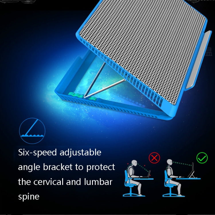 NUOXI X8 Aluminum Alloy Notebook Radiator Computer Multi-File Adjustment Bracket, Blue, Black