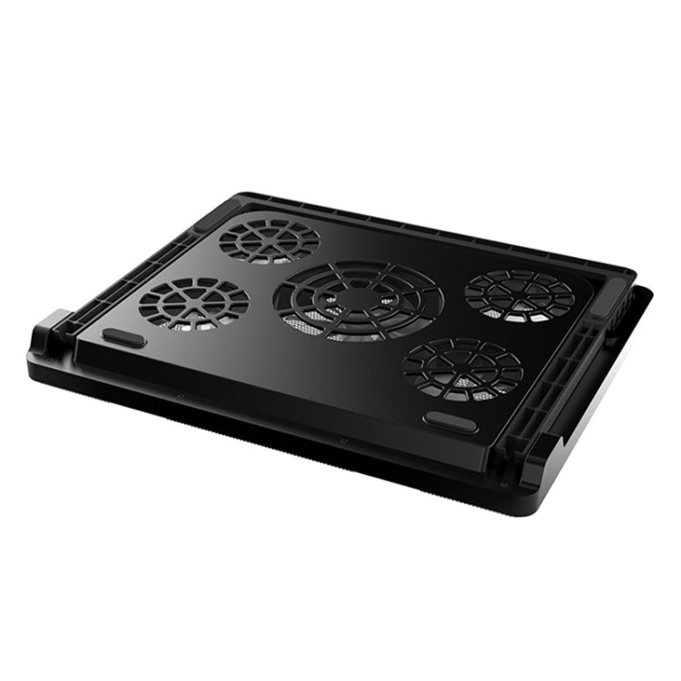 NUOXI S500 Double Switch Control Laptop Radiator Five-Fan Multi-Angle Adjustment Computer Base without Speed Regulation