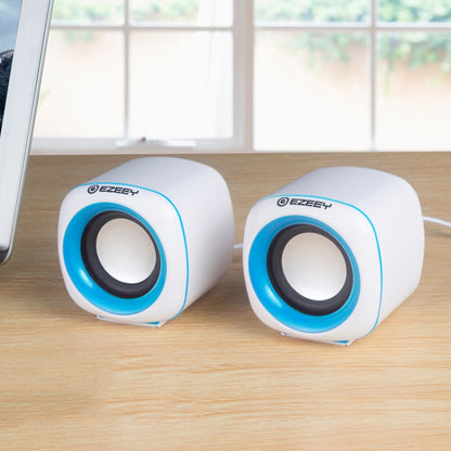 YEEZE A1 Multimedia USB2.0 Desktop Speaker Mini Computer Notebook Speaker, White Blue, White Green, White Purple, White Orange, Black Blue, Black Green, Black Purple, Black Prange, Electroplated Black Gold, Electroplated White, Electroplated Black...