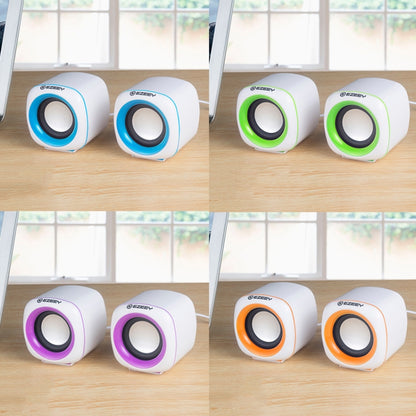 YEEZE A1 Multimedia USB2.0 Desktop Speaker Mini Computer Notebook Speaker, White Blue, White Green, White Purple, White Orange, Black Blue, Black Green, Black Purple, Black Prange, Electroplated Black Gold, Electroplated White, Electroplated Black...