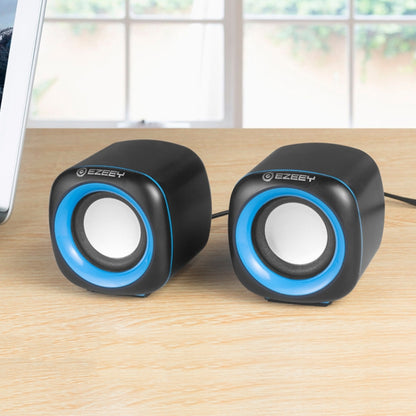 YEEZE A1 Multimedia USB2.0 Desktop Speaker Mini Computer Notebook Speaker, White Blue, White Green, White Purple, White Orange, Black Blue, Black Green, Black Purple, Black Prange, Electroplated Black Gold, Electroplated White, Electroplated Black...