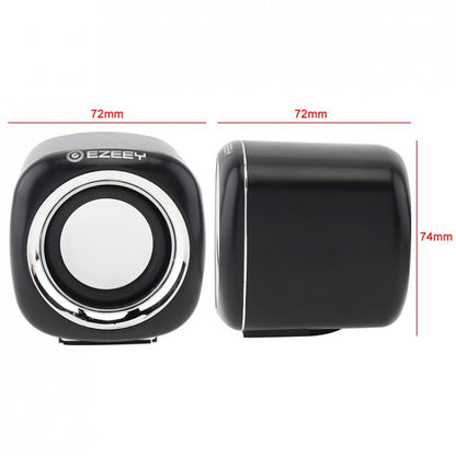 YEEZE A1 Multimedia USB2.0 Desktop Speaker Mini Computer Notebook Speaker, White Blue, White Green, White Purple, White Orange, Black Blue, Black Green, Black Purple, Black Prange, Electroplated Black Gold, Electroplated White, Electroplated Black...