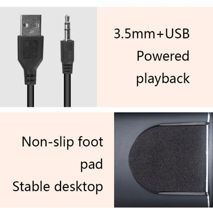 YEEZE A1 Multimedia USB2.0 Desktop Speaker Mini Computer Notebook Speaker, White Blue, White Green, White Purple, White Orange, Black Blue, Black Green, Black Purple, Black Prange, Electroplated Black Gold, Electroplated White, Electroplated Black...