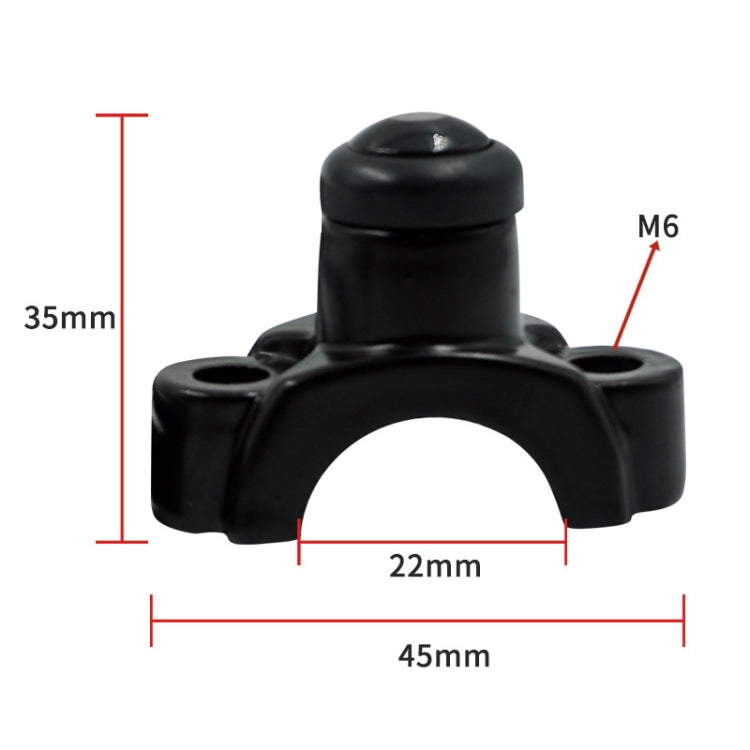 Motorcycle Modification Self-Locking Single Switch Headlight Fog Light Brake Light Emergency Light Switch, Black Button, Red Button, White Button, Blue Button