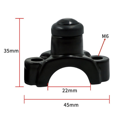 Motorcycle Modification Self-Locking Single Switch Headlight Fog Light Brake Light Emergency Light Switch, Black Button, Red Button, White Button, Blue Button