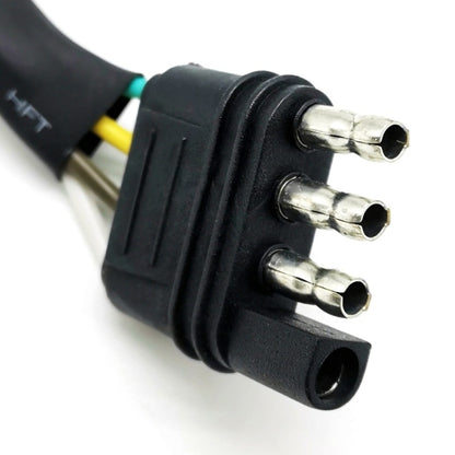 VS170U-L 4P Flat Plug To Turn 7P Trailer Socket Universal Car Power Socket Adapter US Plug, 4P To 7P