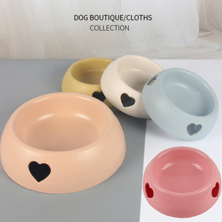 Dog Bowls Plastic Love Single Bowl Pet Bowl Cat Food Bowl, Small, Large
