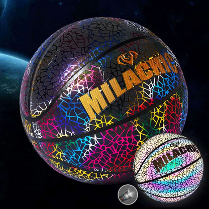 MILACHIC Number 7 Sports Cool Night Light Reflective Basketball, Fragment 6732, Purse 6733
