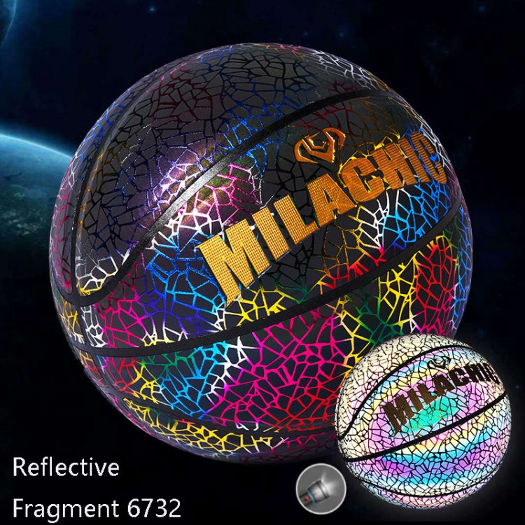 MILACHIC Number 7 Sports Cool Night Light Reflective Basketball, Fragment 6732, Purse 6733