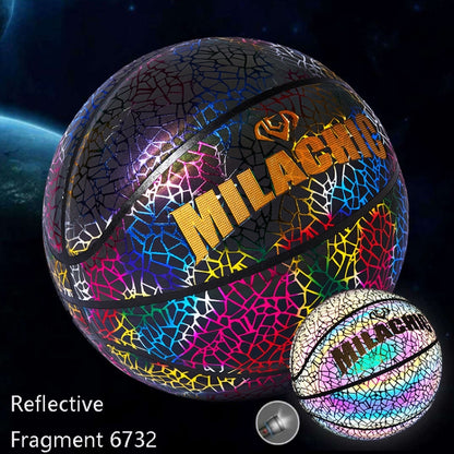 MILACHIC Number 7 Sports Cool Night Light Reflective Basketball, Fragment 6732, Purse 6733