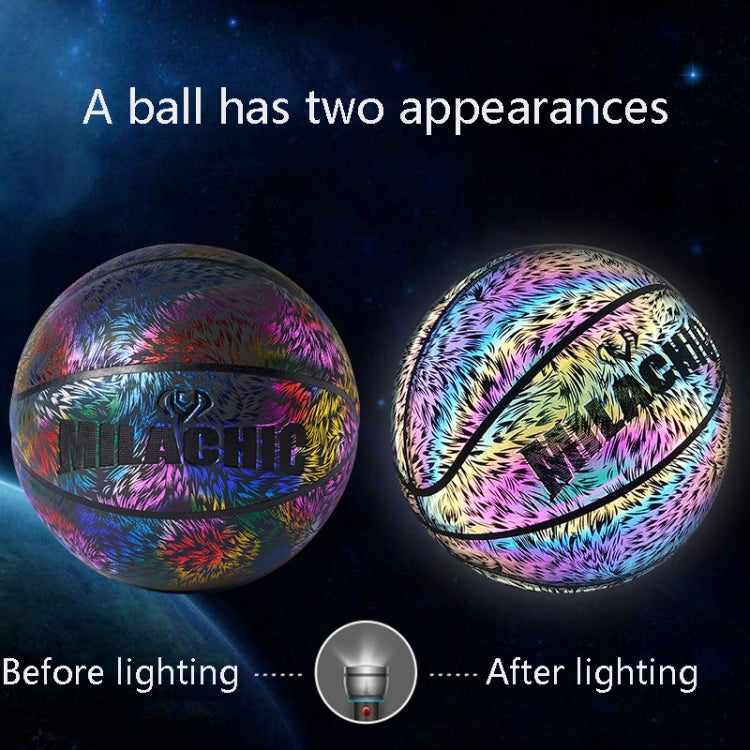 MILACHIC Number 7 Sports Cool Night Light Reflective Basketball, Fragment 6732, Purse 6733