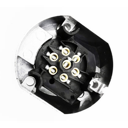 2 PCS VS171EW 7P 12V Aluminum Alloy Trailer Plug Socket EU Plug, VS171EW