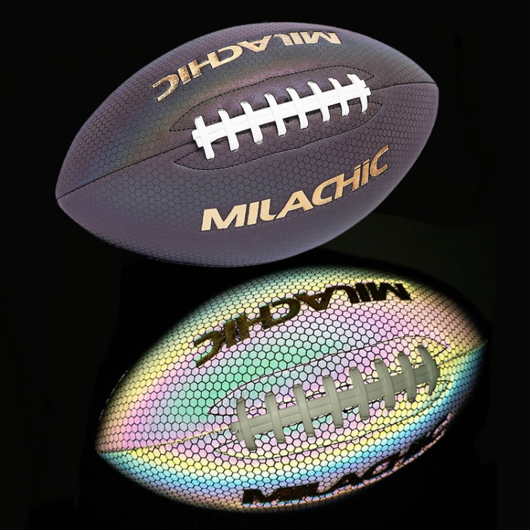 MILACHIC Fluorescent Reflective PU Material American Football, Number 3, Number 6, Number 9