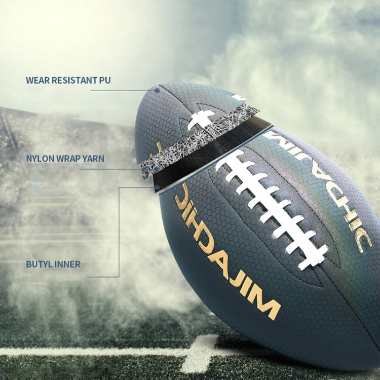 MILACHIC Fluorescent Reflective PU Material American Football, Number 3, Number 6, Number 9