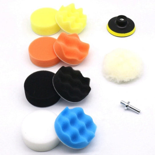 11 In 1 3-7 Inch Car Polishing and Waxing Sponge Plate Sponge Pad Set, 3 Inch, 4 Inch, 5 Inch, 6 Inch, 7 Inch