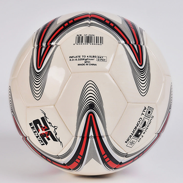 MILACHIC Big Five-pointed Star Pattern Explosion-Proof PU Leather Competition Training Football, Number 4 ( For 5-7 People), Number 5 ( For 11 People)