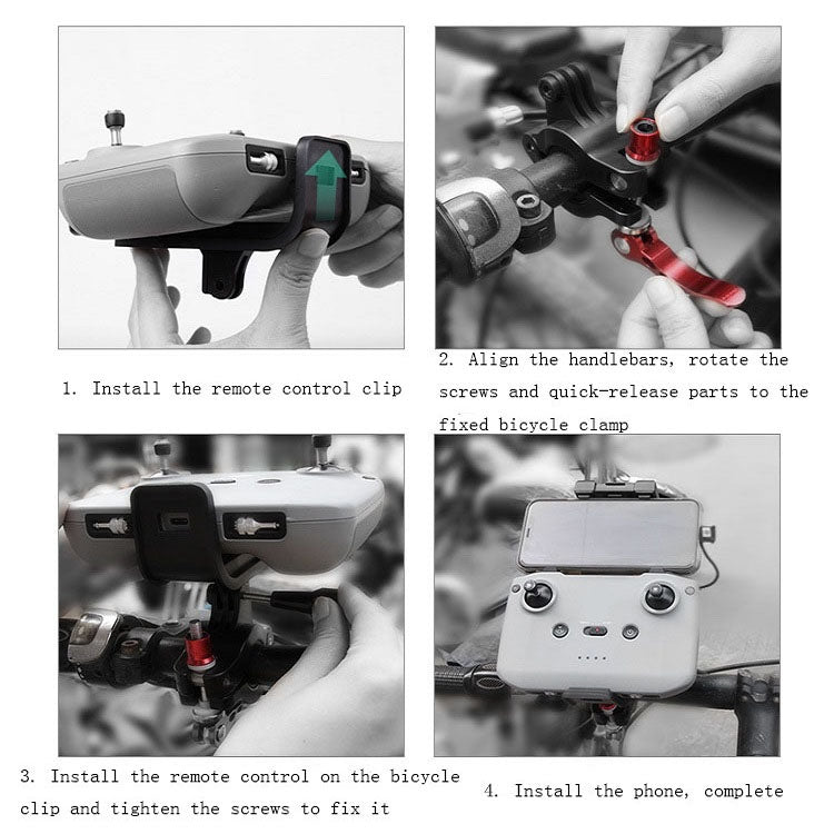 Sunnylife AIR2-Q9402 For DJI Air 2S / Mini 2 / Mavic Air 2 Remote Control Bicycle Holder Mount Bracket, AIR2-Q9402
