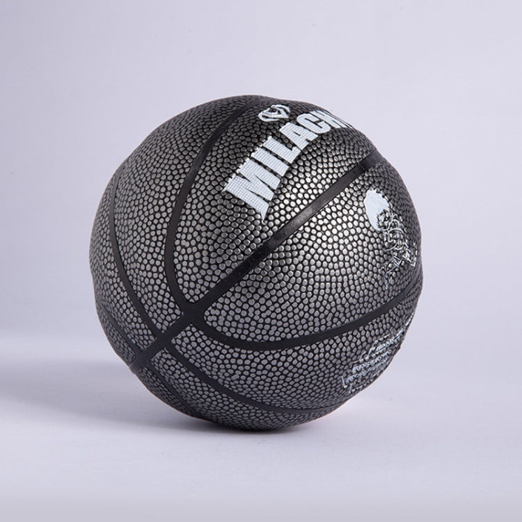 MILACHIC Number 1 Mini Rubber Hollow Glue Stretch Training Basketball, Gold, Yellow, Black, Orange, Red