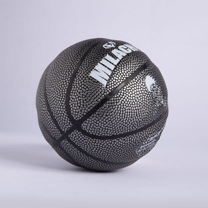 MILACHIC Number 1 Mini Rubber Hollow Glue Stretch Training Basketball, Gold, Yellow, Black, Orange, Red