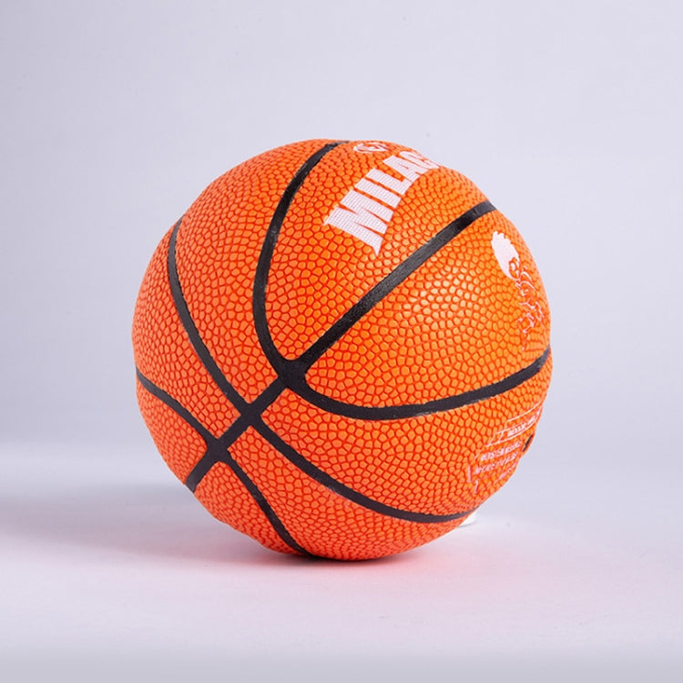 MILACHIC Number 1 Mini Rubber Hollow Glue Stretch Training Basketball, Gold, Yellow, Black, Orange, Red