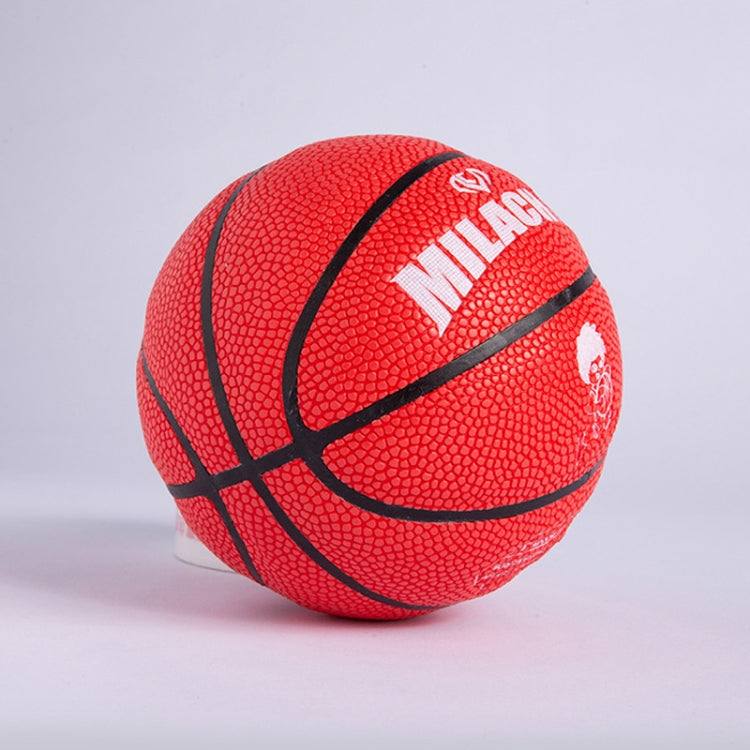 MILACHIC Number 1 Mini Rubber Hollow Glue Stretch Training Basketball, Gold, Yellow, Black, Orange, Red