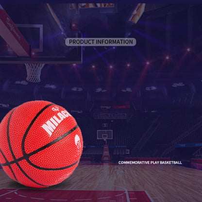 MILACHIC Number 1 Mini Rubber Hollow Glue Stretch Training Basketball, Gold, Yellow, Black, Orange, Red