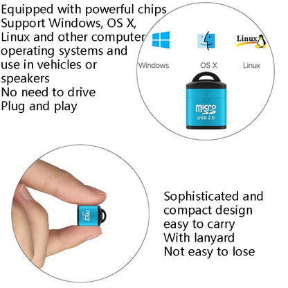 480Mbps Mini Micro SD Card Mobile Phone High-Speed TF Memory Card Reader Computer Car Speaker Card Reader