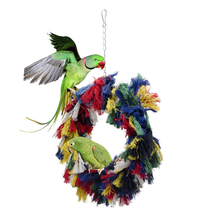 Bird Chew Toy Parrot Swing Cotton Rope Ring Swing Cotton Ring, 200g, 400g