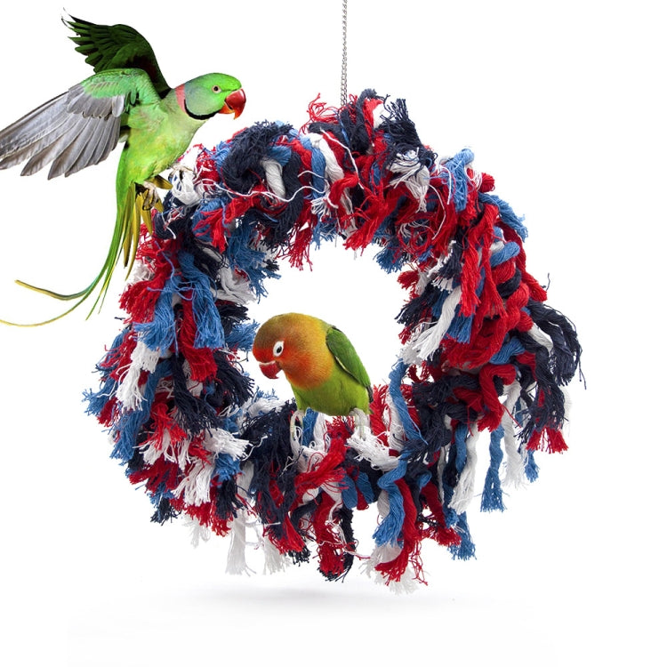 Bird Chew Toy Parrot Swing Cotton Rope Ring Swing Cotton Ring, 200g, 400g