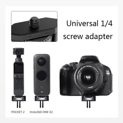 Sunnylife 1/4 inch Metal Adjustable Adapter For DJI Pocket 2 / FIMI PALM 2 / Insta360 One X-2
