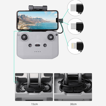 Sunnylife TY-X9304 Suitable For DJI Mavic Air 2S / DJI FPV Flight Glasses V2 / Mavic Mini2 / Osmo Pocket 2 Mobile Phone Tablet Cable, 15cm Type-C to 8 Pin Cable, 15cm Type-C to Micro USB  Cable, 15cm Type-C to Type-C Cable, 30cm Type-C to 8 Pin Cable...