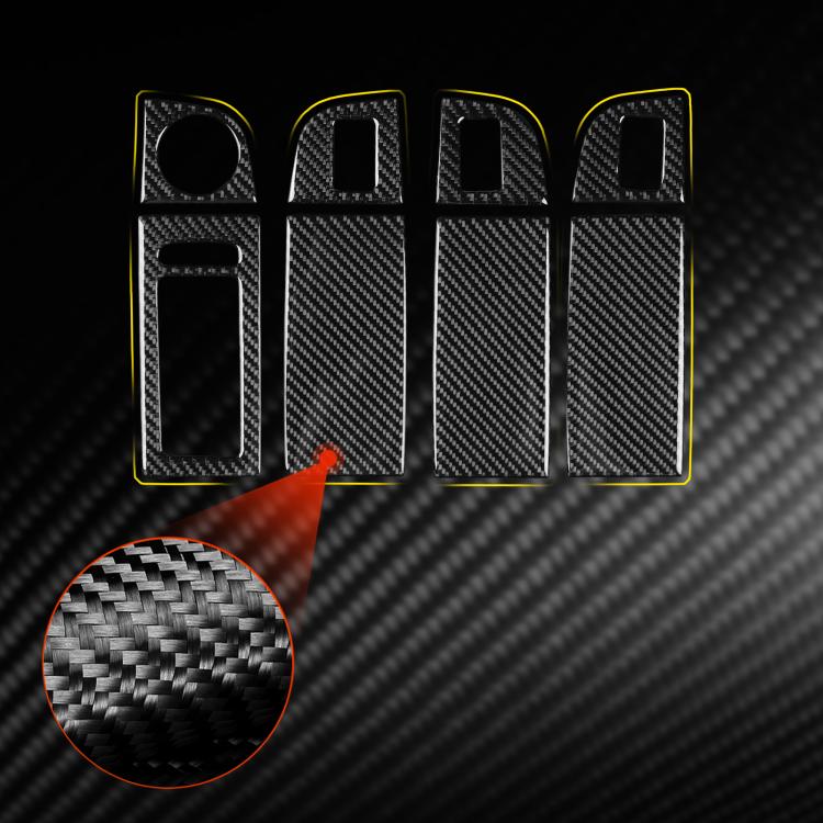 For 2017-2021 Skoda Octavia Left-Hand Drive 8pcs /Set Window Switch Panel Sticker, Left-Hand Drive