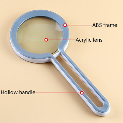 XT-9002 Lightweight Portable 2.5X Old Man Reading Hand-Held Magnifying Glass