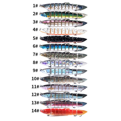 HENGJIA Multi-Segment Fish Bait Fake Fish Bait Luya Loach Bait, 1 14cm 21.4g, 2 14cm 21.4g, 3 14cm 21.4g, 4 14cm 21.4g, 5 14cm 21.4g, 6 14cm 21.4g, 7 14cm 21.4g, 8 14cm 21.4g, 9 14cm 21.4g, 10 14cm 21.4g, 11 14cm 21.4g, 12 14cm 21.4g, 13 14cm 21.4g