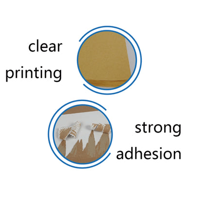 GYNP8081 100 PCS Laser Inkjet Mark Sticker A4 Kraft Paper Self-Adhesive Printing Paper, Dark, Light